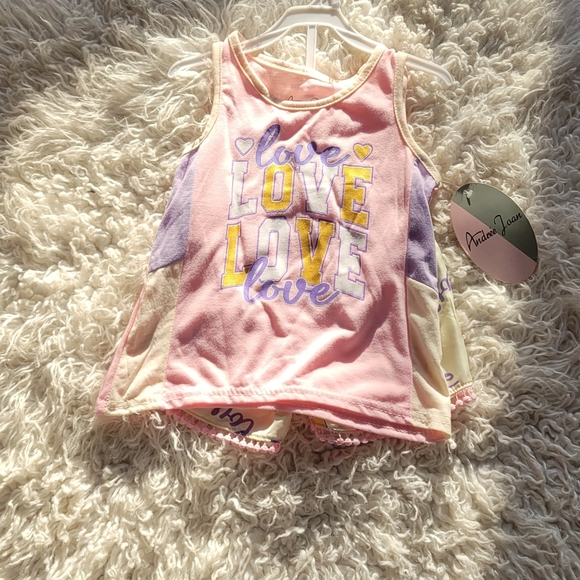 Other - Kids Love Print Tank Top - Pink and Purple